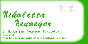 nikoletta neumeyer business card